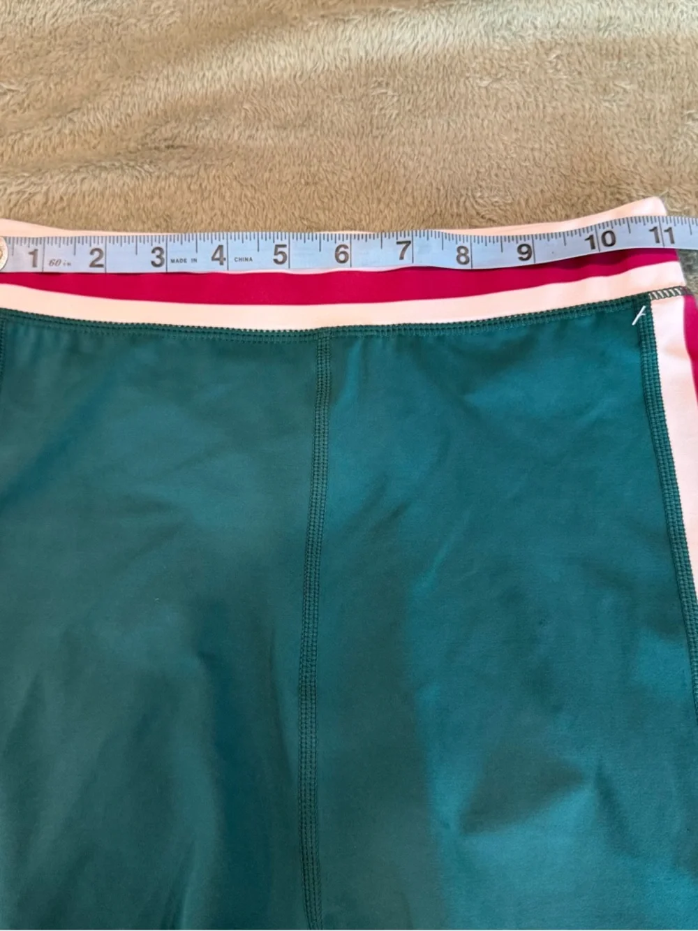 Wilo The Label Rib Bike Shorts XS Green Pink Athletic High Rise NWT - Picture 7 of 12